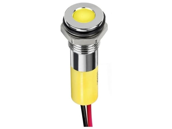 APEM Q8F1CXXY24E LED-merkkivalaisin Keltainen FLUSH 6 mcd 6 mcd