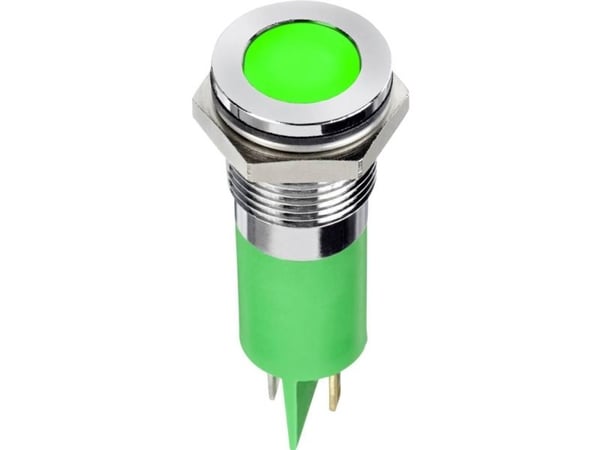 APEM Q14F1CXXG24E LED-merkkivalaisin Green FLUSH 5 mcd 5 mcd