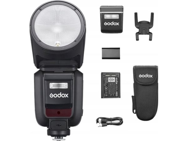 Godox V100, 1,7 s, Trådløse forbindelser, 32 kanaler, 616 g, Kompakt blits