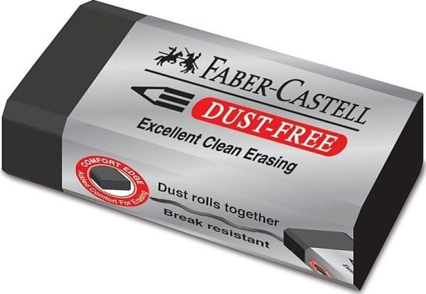 Viskelær Faber-Castell Dust-Free svart