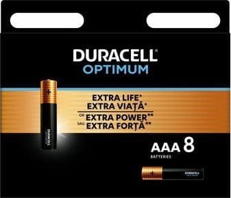 Duracell Optimum engangsbatterier alkaliske AAA, 8-pk