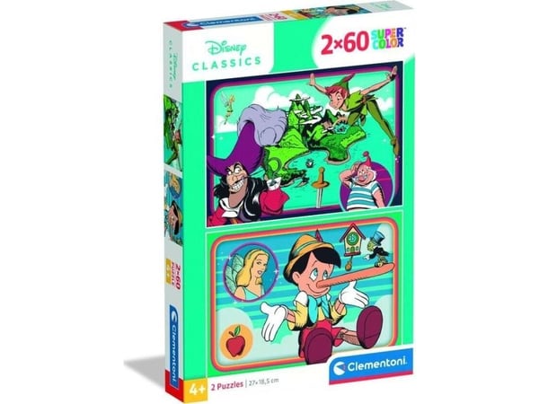 Clementoni SuperColor Disney Classic 2x60 brikker (24823)