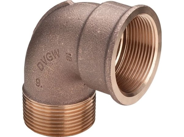 VIEGA Vinkel 1 1/2" rødgods 90 grader muffe/nippel