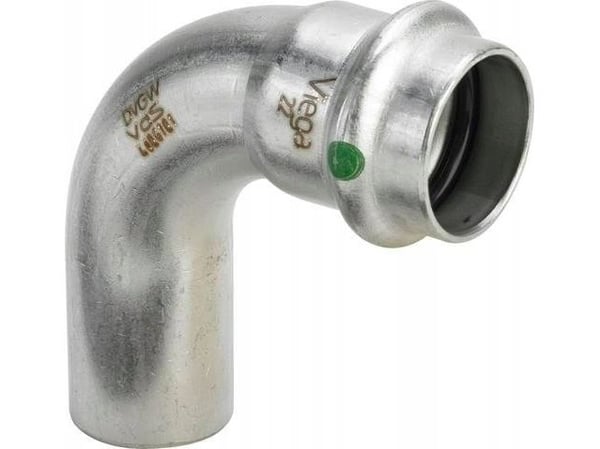 VIEGA Inox bøjning 90 grader 35 mmInox, rustfri stålmuffe/nippel, SC-Contur