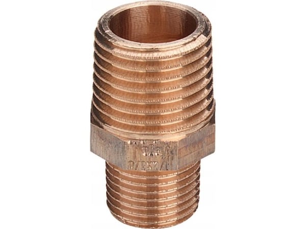 VIEGA Brystnippel 2x1 1/2"" rødgods