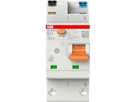 ABB:n valokaarisuojalaite AFDD+LS SX-ARC1-B13 6kA 1P+N 2TE+LS (2CSA255908R9135)