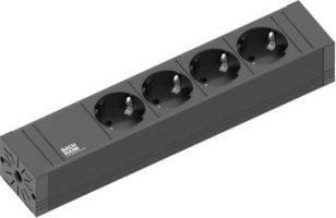 Bachmann 420.0017, 2 m, Sisätila, Musta, 4 AC-pistorasia(a), 268 mm, 52 mm