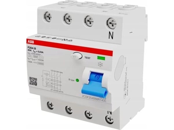 ABB RCD TypeB 4P 63A 300mA 3kA 4TE F204B-63/0.3-4TE ( 2CSF204568R3630 )