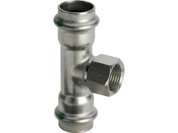 Sanpress Inox T-stykke 35 mm x 12" x 35 mm rustfrit stål