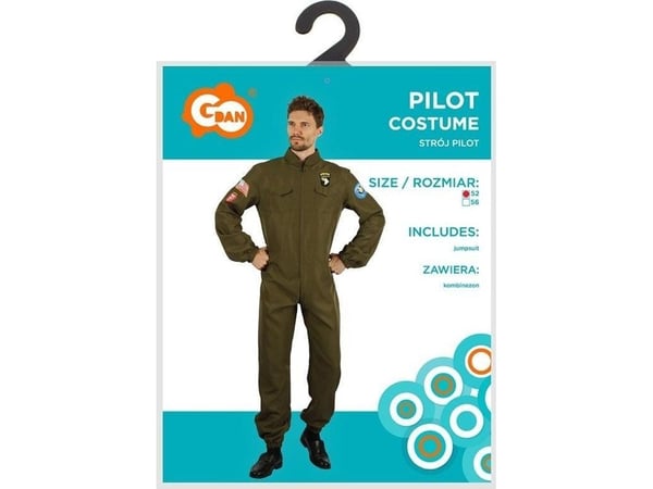 Voksen pilotdrakt størrelse 52 Voksen pilotdrakt størrelse 52