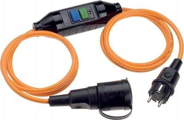 Bachmann HO7BQ-F3G - Jatkojohto virralle - 3 m - musta, oranssi - Bachmann PRCD turvakytkimellä varustettuna
