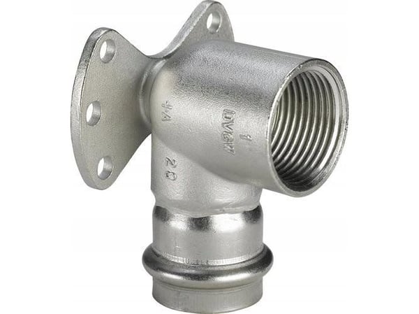 VIEGA Inox dækvinkel 18 mm - 1/2" muffe/muffe