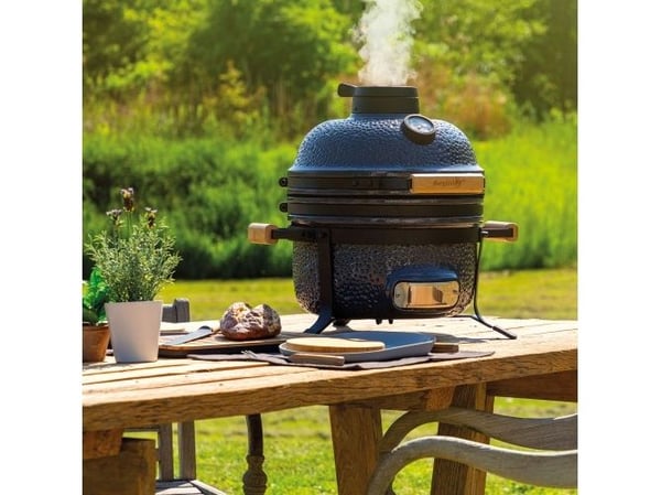 BergHOFF Ron, Barbecue, Kull (drivstoff), Balcone, Utendørs, Tabletop, Sort, Grå, Rund