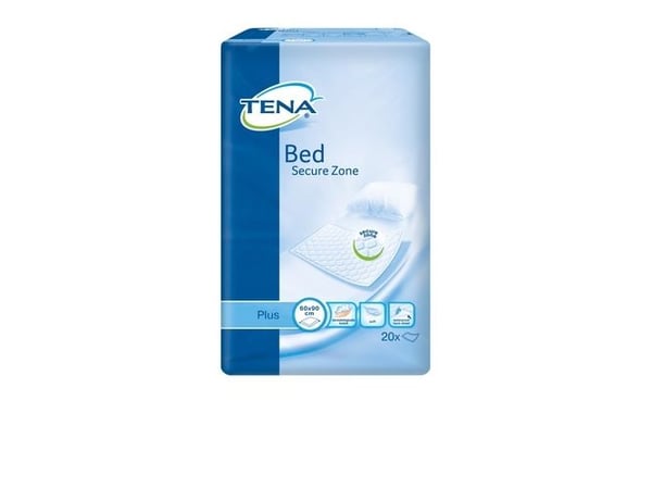 Lekkasjebeskyttelse Tena Bed Secure Zone Plus 60 x 90 cm 20 stk.