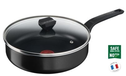 Tefal Simply Clean B5673253, Rund, Sauterpanne, Svart, Titan, Aluminium, 3 L