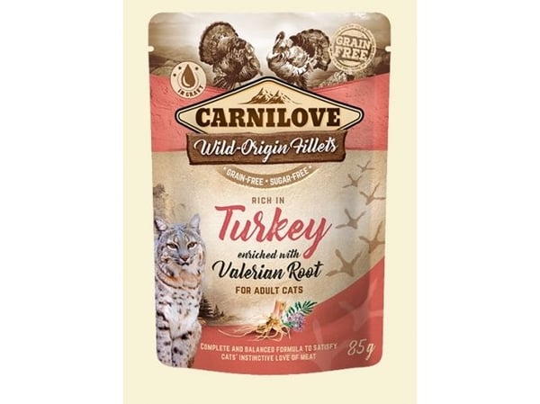 CARNILOVE CARNILOVE CAT p. 85g TURKEY & VALERIAN (1 pcs)