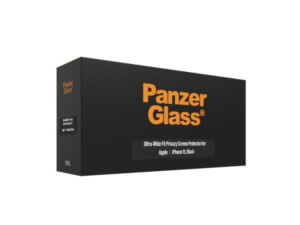 PanzerGlass ® Privacy Screen Protector iPhone 15 | Ultra-Wide Fit, Apple, Apple - iPhone 15, Asennus kuivana, Iskunkestävä, Läpinäkyvä, 1 kpl