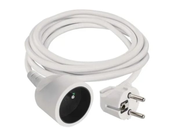 Emos 1901010302, 3 m, inomhus, C16 coupler, Vinklad, IP20, 1,5 mm ²