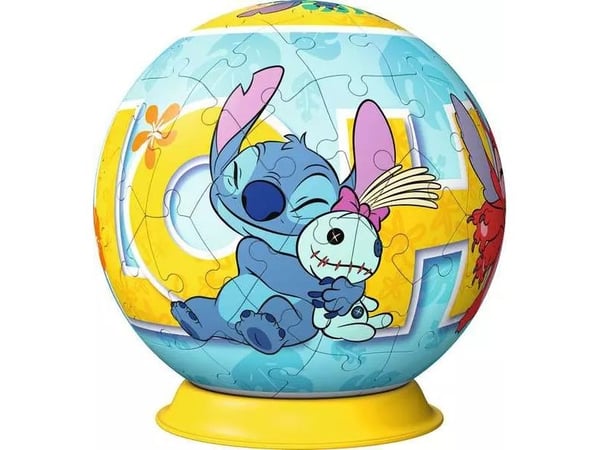 Ravensburger 3D Puzzle Ball: Disney Stitch, 73 stykker, Tegneserier, 6 år