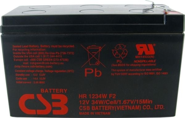 CSB HR1234WF2 - UPS-batteri - 1 x batteri - blysyre - 8.5 Ah