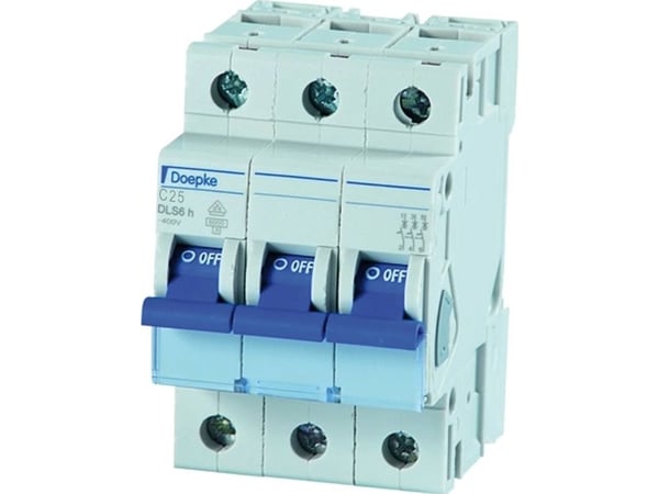 DOEPKE LS-Schalter C25A DLS-6H-C25-3-6-KA 6kA 3-polig 400V C-Characteristic DLS-6H-C25-3-6-KA (09914295)
