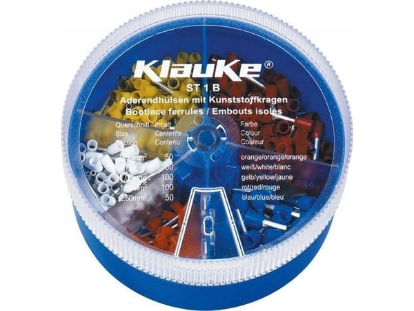 Klauke ST1B Kaapelikenkävalikoima 0,5 mm², 0,75 mm², 1, mm², 1,5 mm², 2,5 mm² Osittain eristetty oranssi, valkoinen, keltainen, punainen, sininen 4...