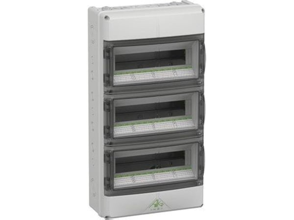 SPELSBERG Grupptavla AK 42, 3x14 moduler HxBxD: 600x315x155 mm IP 65 Polykarbonat, ljusgrå RAL 7035