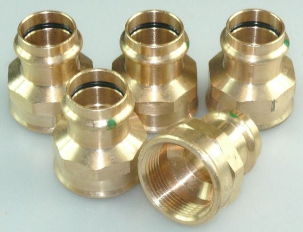 Viega Sanpress övergång 1¼"-28mm rödgods muff/muff, SC-kontur