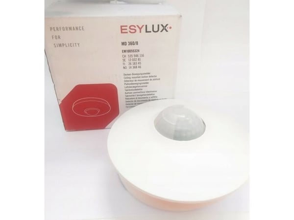 ESYLUX MD 360/8, Katto, Valkoinen, IP20, 2000 lx, 3 m, 5 m