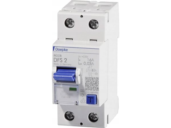 DOEPKE RCD 25A DFS2-025-2/0,03-A Tyyppi A 2-napainen 30mA 230V DFS2-025-2/0,03-A (09124601)