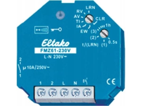 Eltako FMZ61-230V, Blå, Hvit, 250 V, 10 A, 45 x 45 x 33 mm