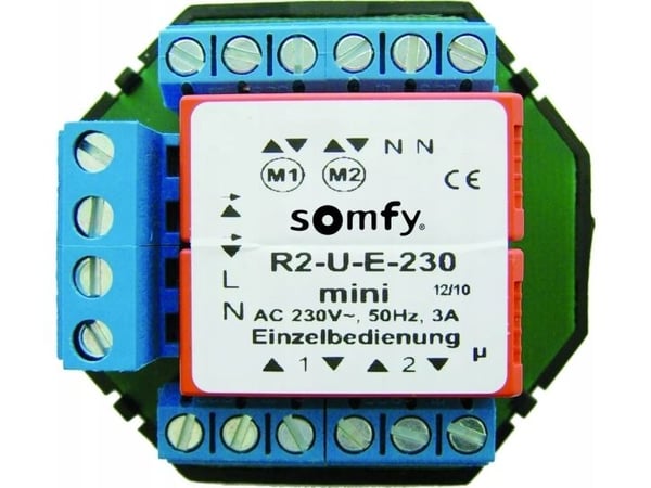 Somfy uppoasennettava eristysrele kahdelle taajuusmuuttajalle TR2-U-E-230 mini (1822394)