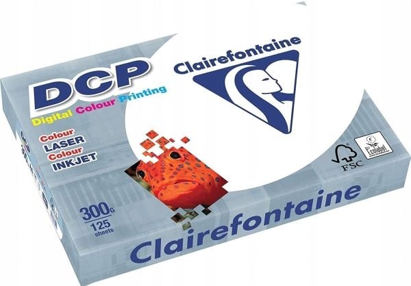 Clairefontaine DCP, Laser-/Inkjet-utskrift, A4 (210x297 mm), 125 ark, 300 g/m², Hvit, 276 µm