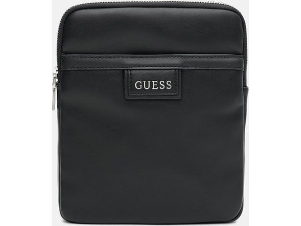 Guess crossbody-veske i tekstil, svart, 19 x 23 x 2 cm
