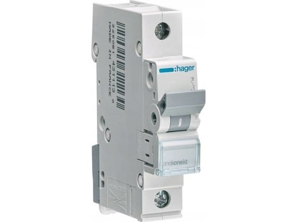 Hager MCN104, 50 - 60 Hz, 4 A, 1P, 17,5 mm, 70 mm, 83 mm