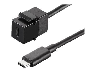Bachmann 917.121, litteä, musta, USB C, naarasliitin, 1 kpl