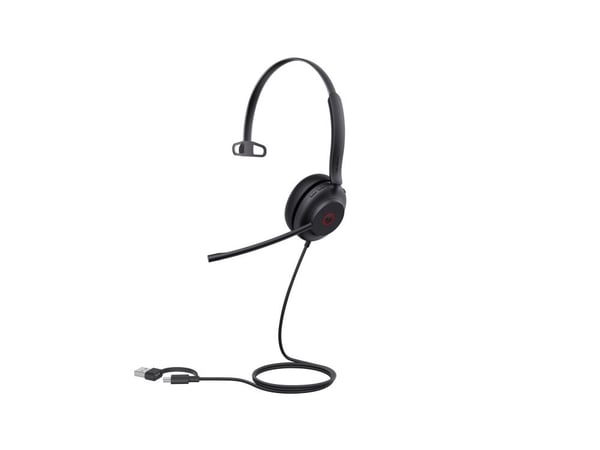 Yealink UH35 Mono - Hodesett - on-ear - kablet - USB-C - svart - Certified for Microsoft Teams