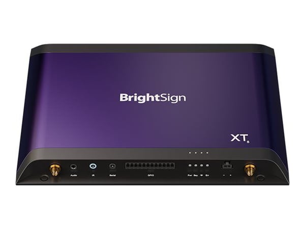 BrightSign XT1145, musta, Purppura, AV1, AVI, H.264, H.265, HEVC, M-JPEG, M2P, MJPG, MKV, MOV, MP4, MPEG, MPEG1, MPEG2, MPG, PS, TS,..., BMP, JPEG,... BrightSign XT1145, musta, Purppura, AV1, AVI, H.264, H.265, HEVC, M-JPEG, M2P, MJPG, MKV, MOV, MP4, MPEG, MPEG1, MPEG2, MPG, PS, TS,..., BMP, JPEG,...