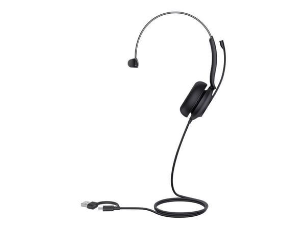 Yealink UH35 Mono - Hodesett - on-ear - kablet - USB-C - svart - Certified for Microsoft Teams