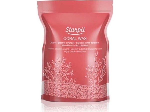 Starpil depileringsvoks granulat Starpil Coral Wax Pearls, korallfarget, 1 kg
