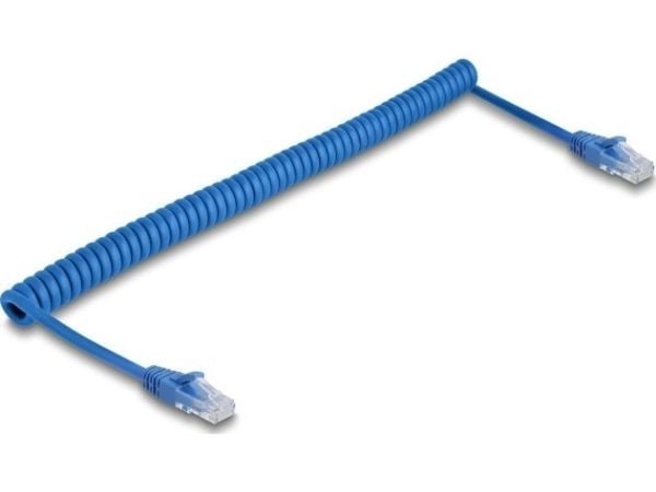 Delock - Nettverkskabel - RJ-45 (hann) til RJ-45 (hann) - 3.3 m - 5.5 mm - UTP - CAT 6 - rullet sammen, uten hindringer - blå