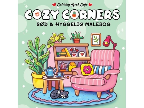Färgbok Cozy Corners - Cozy Coloring | Coloring Book Cafe | Kieli: Tanska
