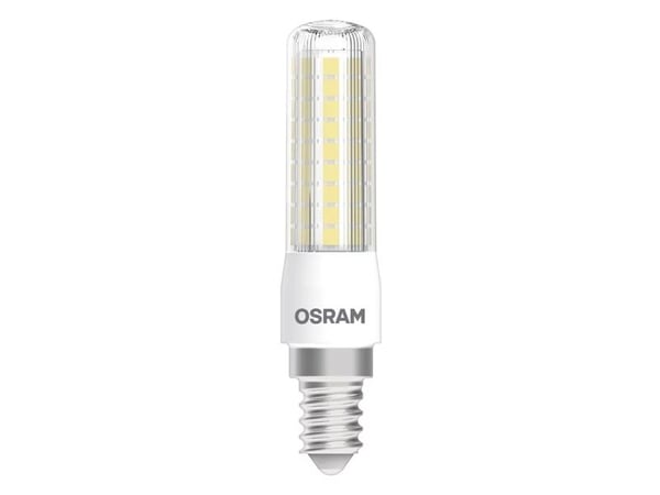 LEDVANCE T Slim - LED-lyspære - form: korn - klar finish - E14 - 7 W (ekvivalent 60 W) - klasse E - varmt hvitt lys - 2700 K