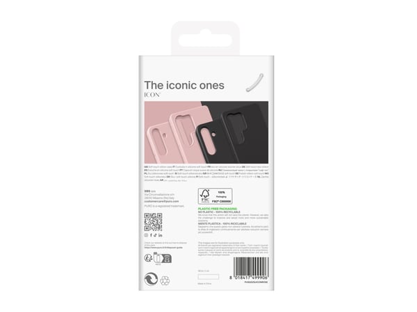 Etui silikonowe Puro Icon til Samsung Galaxy S25 - sort
