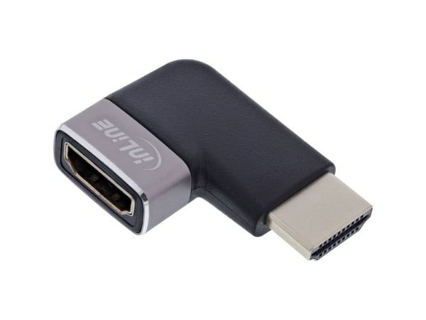 InLine HDMI-sovitin A pistorasia 90° oikealle 8K UHD (17991D)