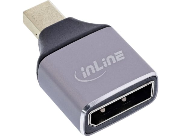 InLine 17291C, DisplayPort, Mini DisplayPort, harmaa, musta