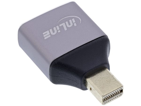 InLine 17291C, DisplayPort, Mini DisplayPort, harmaa, musta