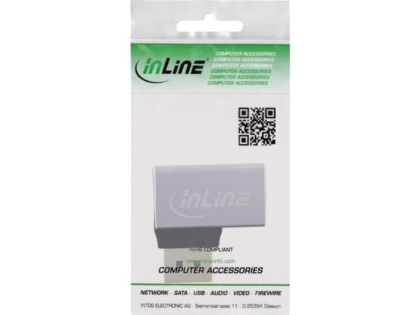 InLine 17291E, DisplayPort, DisplayPort, Grå, Svart