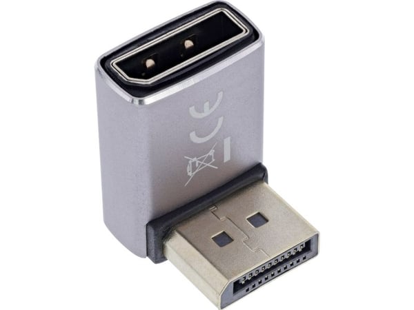 InLine DisplayPort 1.4 adapter stikkontakt 90° bunn 8K (17291F)