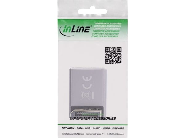 InLine DisplayPort 1.4 adapter stikkontakt 90° bunn 8K (17291F)